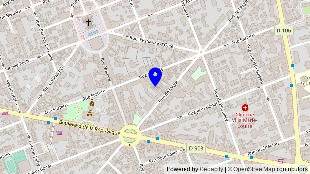 Carte de localisation de Chez Demo, La Garenne-Colombes